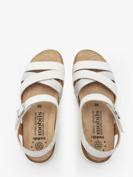 Sandals Thina In Leather Mephisto White accessoires P5146718 other view 3