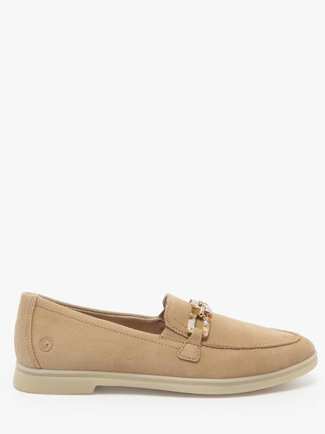 Moccasins In Leather Remonte Beige accessoires 62