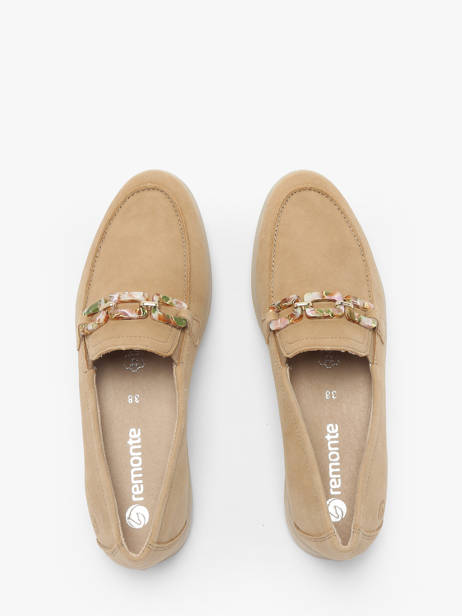 Moccasins In Leather Remonte Beige accessoires 62 other view 4