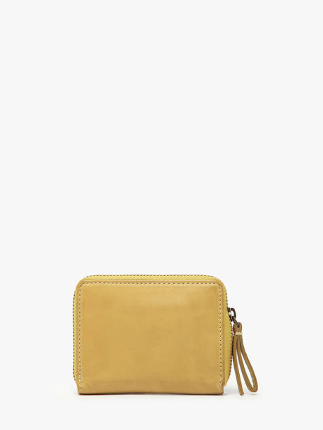 Porte-monnaie Cuir Biba Jaune heritage BT12 vue secondaire 2