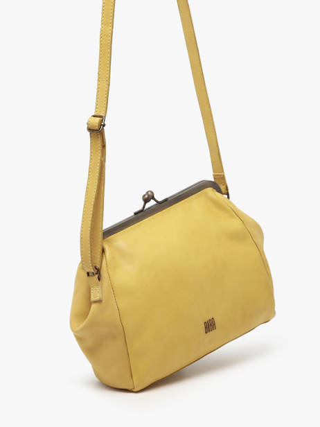 Cross Body Tas Heritage Leather Biba Yellow heritage BT22 other view 2