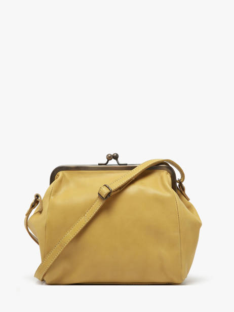 Cross Body Tas Heritage Leather Biba Yellow heritage BT22 other view 4