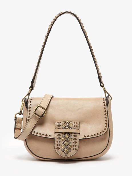 Shoulder Bag Heritage Leather Biba Beige heritage COD1L