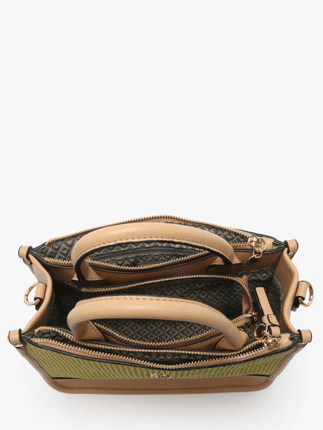 Satchel Raphia Lulu castagnette Green raphia YASSER other view 3