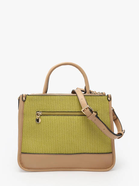 Satchel Raphia Lulu castagnette Green raphia YASSER other view 4