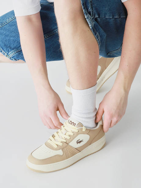 Sneakers L001 In Leather Lacoste Beige men 9SMA0045 other view 1