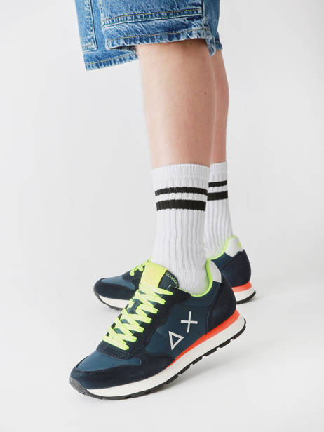 Sneakers Tom Fluo Sun68 Blue men Z35102 other view 1