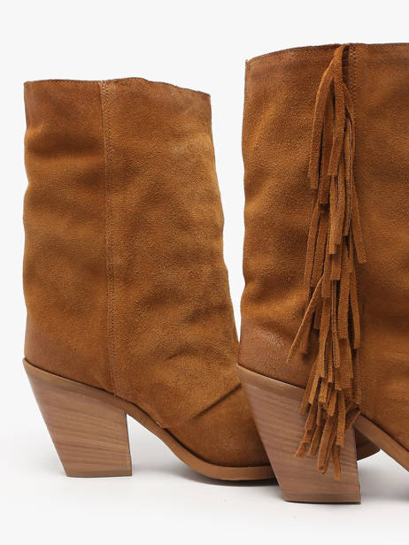 Santiags En Cuir Metisse Marron accessoires XD2048 vue secondaire 3