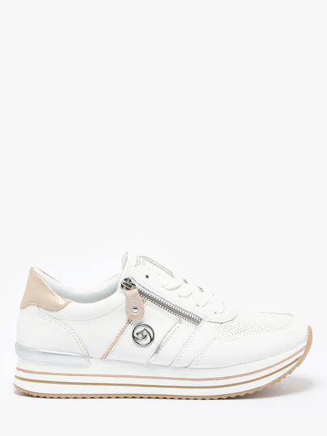 Sneakers In Leather Remonte White accessoires 81