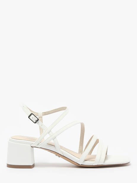 Sandales à Talon En Cuir Tamaris Blanc accessoires 42