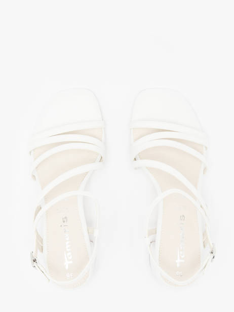 Sandales à Talon En Cuir Tamaris Blanc accessoires 42 vue secondaire 3