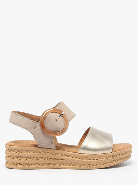 Sandals In Leather Gabor Gold accessoires 62