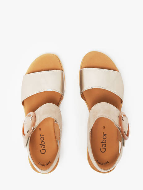 Sandals In Leather Gabor Gold accessoires 62 other view 3