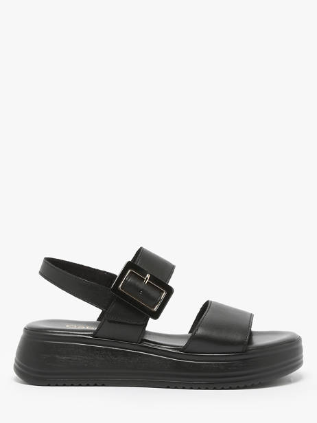Sandals In Leather Gabor Black accessoires 67