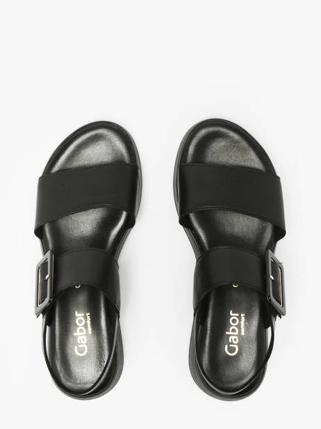 Sandals In Leather Gabor Black accessoires 67 other view 3