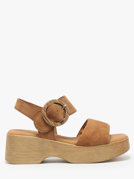 Sandals In Leather Gabor Brown accessoires 14