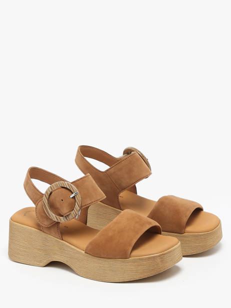 Sandals In Leather Gabor Brown accessoires 14 other view 1