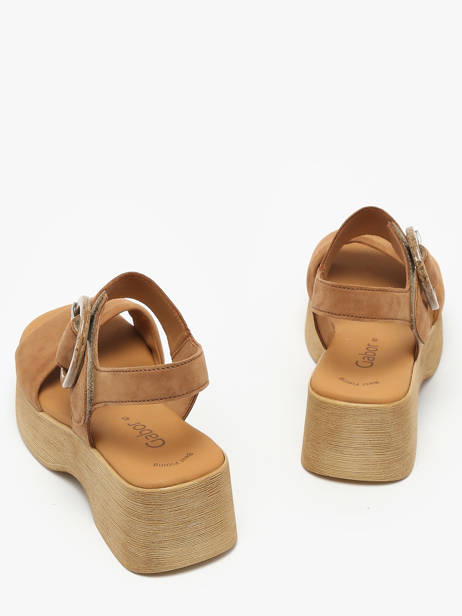 Sandals In Leather Gabor Brown accessoires 14 other view 2