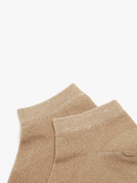 Chaussettes Pieces Beige socks women 17120149 vue secondaire 1