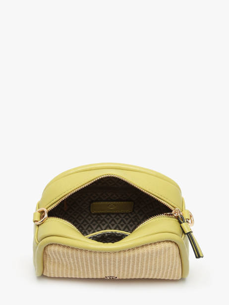 Shoulder Bag Raphia Paper Lulu castagnette Green raphia YAUCOURT other view 3