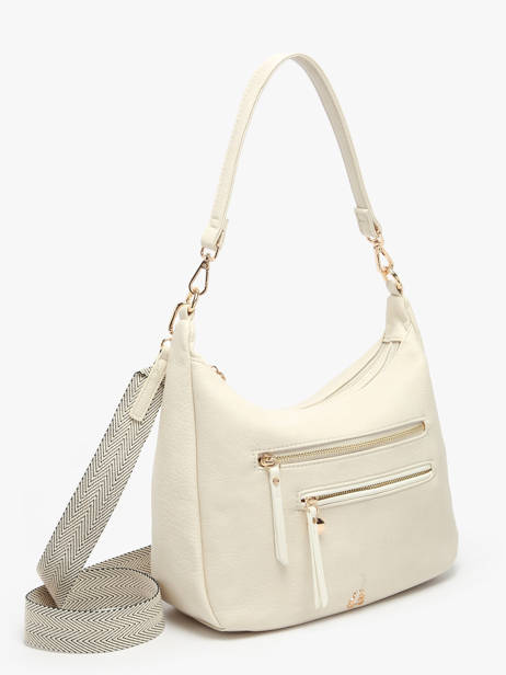 Shoulder Bag Zip Lulu castagnette Beige zip VICTOR other view 2