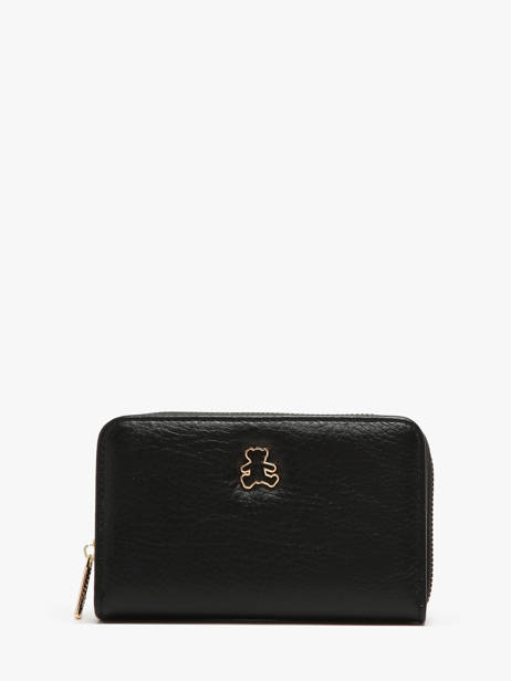 Wallet Lulu castagnette Black zip CAROL105