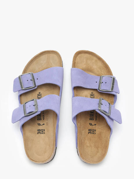 Mules Arizona En Cuir Birkenstock Violet accessoires 1029218 vue secondaire 3