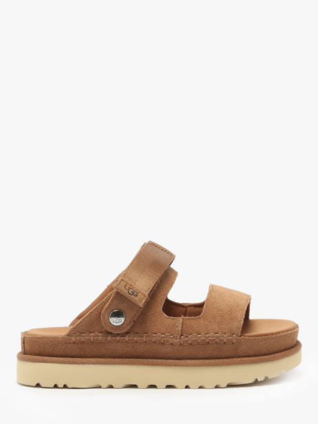 Sandales Goldenstar Glide En Cuir Ugg Marron accessoires 1167399