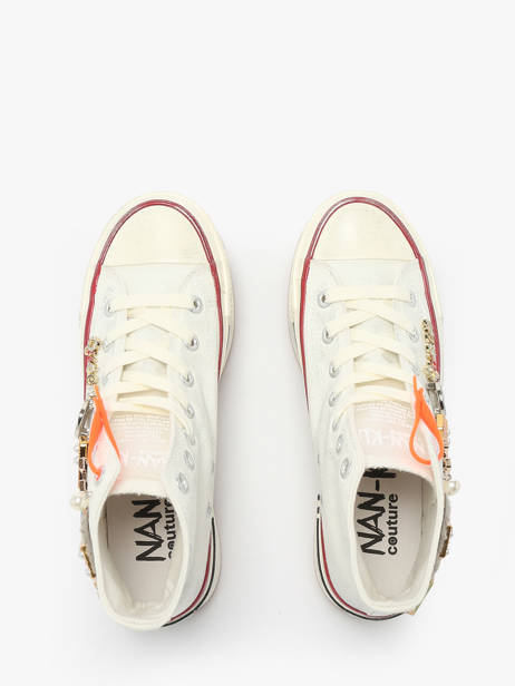 Sneakers Nan-ku couture Blanc accessoires 15A2 vue secondaire 4