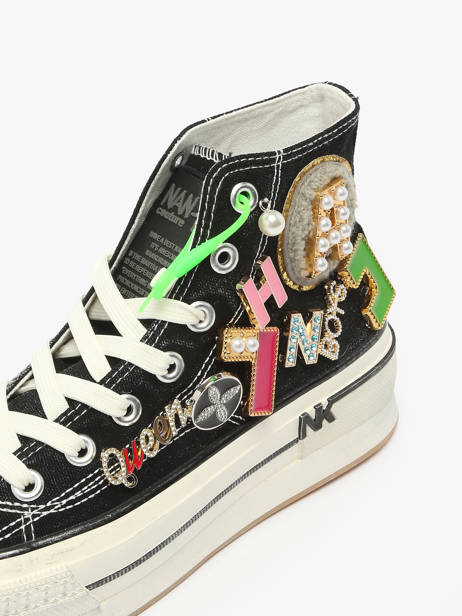 Sneakers Nan-ku couture Noir accessoires 15A1 vue secondaire 3