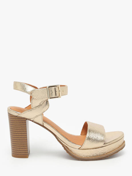 Heeled Sandals Jain In Leather Mam'zelle Gold accessoires CSG1H03