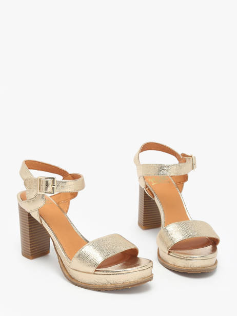 Heeled Sandals Jain In Leather Mam'zelle Gold accessoires CSG1H03 other view 1