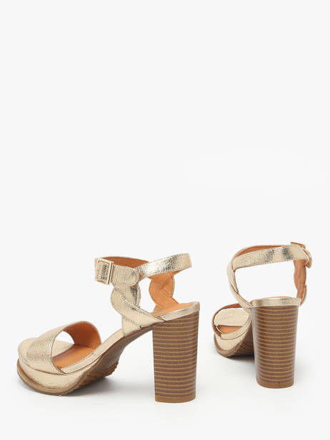 Heeled Sandals Jain In Leather Mam'zelle Gold accessoires CSG1H03 other view 2