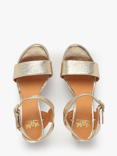 Heeled Sandals Jain In Leather Mam'zelle Gold accessoires CSG1H03 other view 3