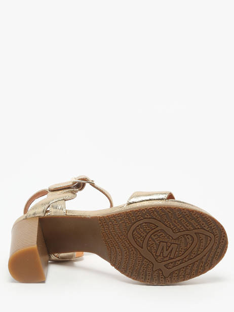 Heeled Sandals Jain In Leather Mam'zelle Gold accessoires CSG1H03 other view 4