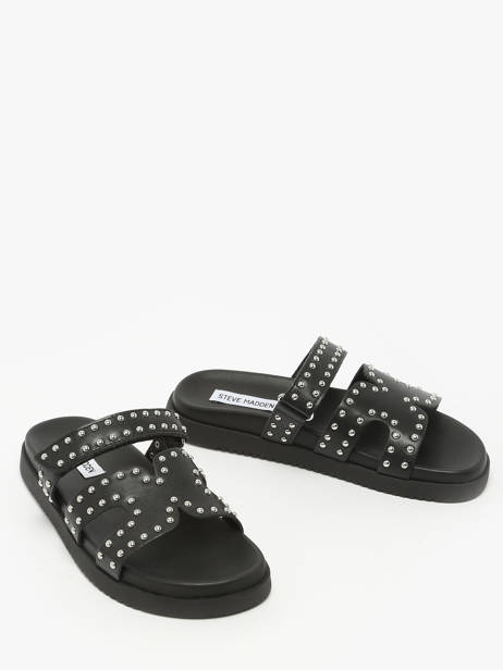 Slippers Missile In Leather Steve madden Black accessoires 11003772 other view 1