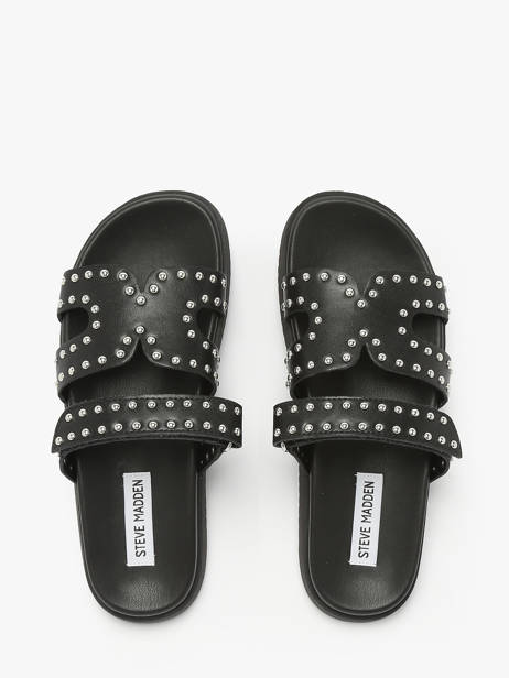 Slippers Missile In Leather Steve madden Black accessoires 11003772 other view 3