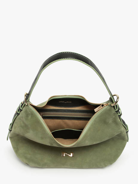 Suede Leather Carrie Shoulder Bag Nathan baume Green vogue 1 other view 3