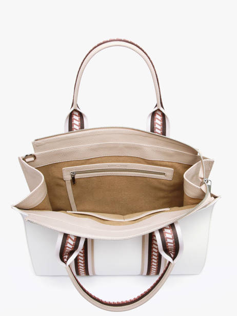 Nina Tote Bag Canvas With Leather Nathan baume White solar NINA other view 3