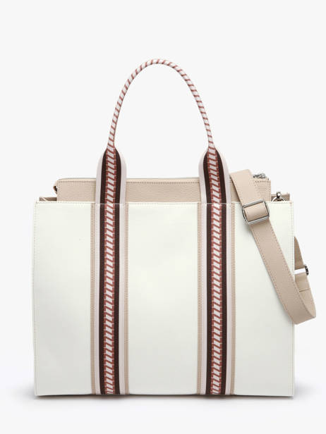 Nina Tote Bag Canvas With Leather Nathan baume White solar NINA other view 4