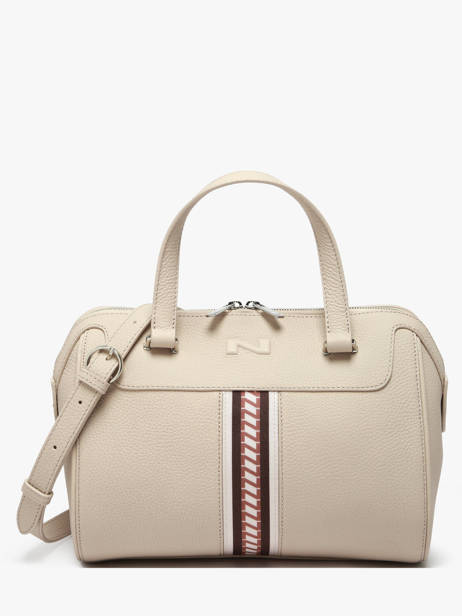 Leather Norma Signature Bowling Bag Nathan baume Beige signature 1