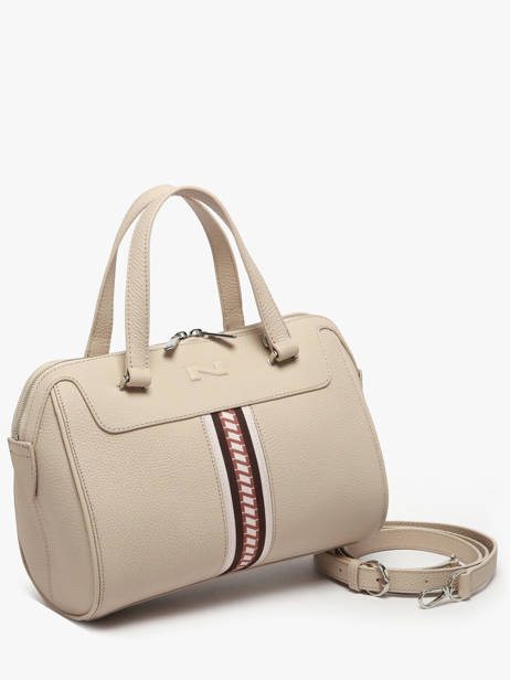 Leather Norma Signature Bowling Bag Nathan baume Beige signature 1 other view 2