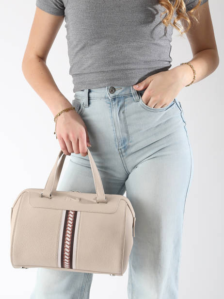 Leather Norma Signature Bowling Bag Nathan baume Beige signature 1 other view 1
