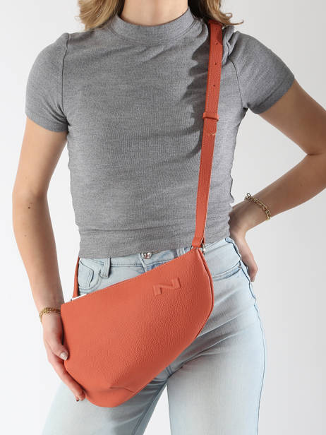 Leather Crossbody Bag Large City Perle Nathan baume Orange n city 1 other view 1