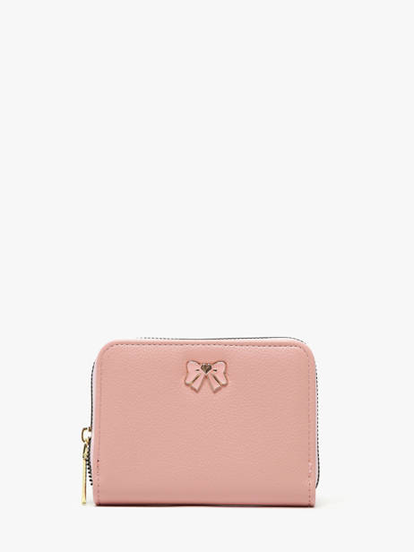 Coin Purse Button Miniprix Pink safiano 78SM2666