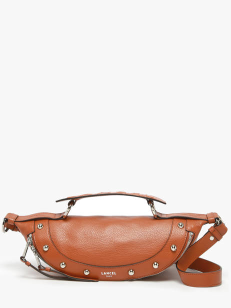 Crossbody Bag Origami Leather Lancel Brown origami A13379