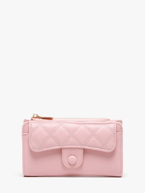 Coin Purse With Card Holder Miniprix Pink button 78SM2672