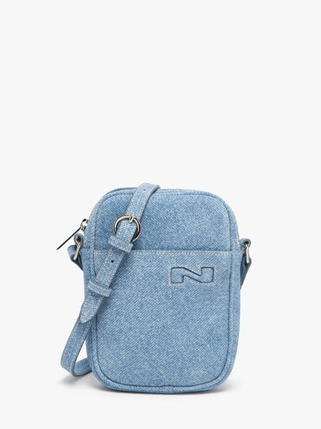Shoulder Bag Denim Leather Nathan baume Blue denim D