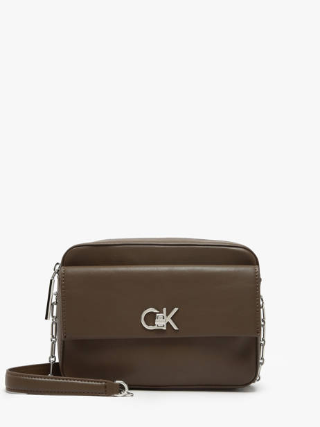 Shoulder Bag Ck Pocket Recycled Polyester Calvin klein jeans Brown ck pocket K613089