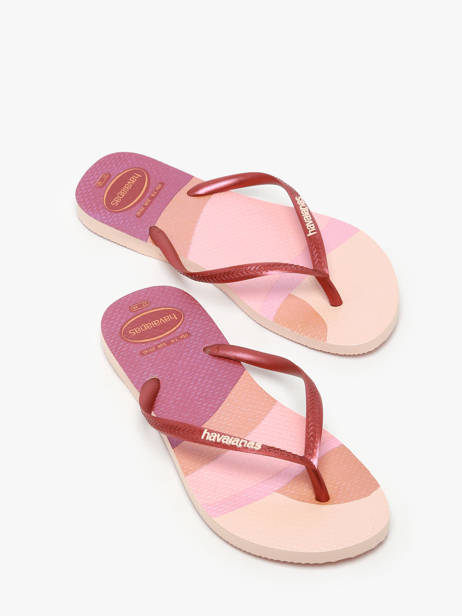 Tongs Slim Palette Glow Havaianas Rose accessoires 4145766F vue secondaire 2